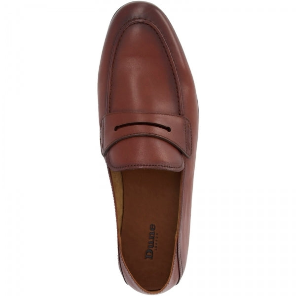 Dune London SYNC Mens Leather Loafers Tan