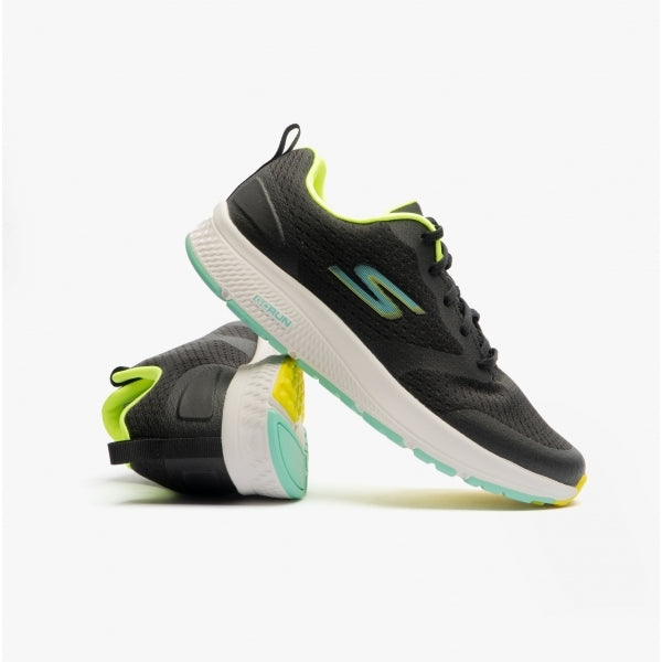 Skechers 128277/BKLM GO RUN CONSISTENT-INTENSIFY Womens Lace-Up Trainers Black/Lime