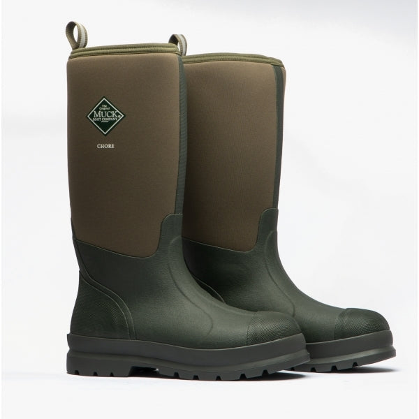 Muck Boots CHORE HI Unisex Rubber Wellington Boots Moss