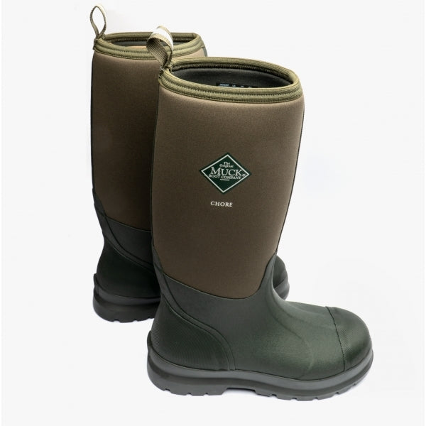 Muck Boots CHORE HI Unisex Rubber Wellington Boots Moss