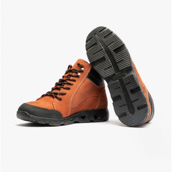 Josef Seibel NOIH 53 Womens Leather Hiking Boot Rust/Combi