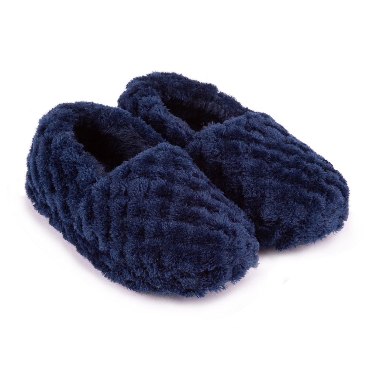 Totes Isotoner NAVY FLEECE Boys Slippers Navy