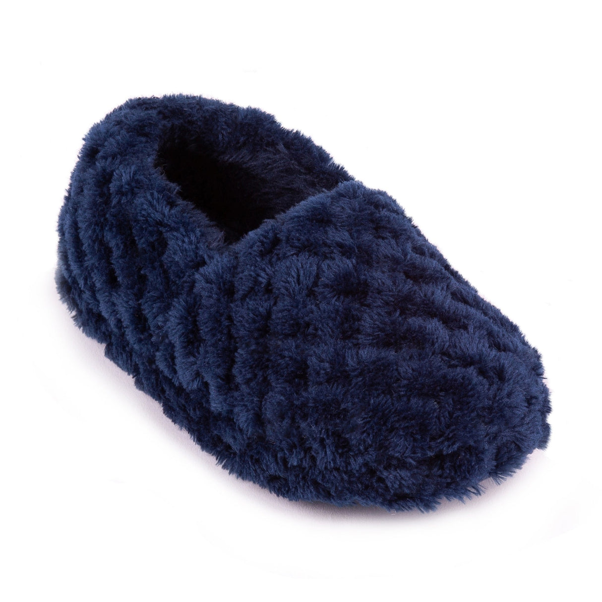 Totes Isotoner NAVY FLEECE Boys Slippers Navy