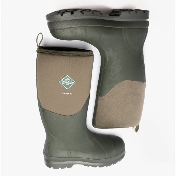Muck Boots CHORE CLASSIC SAFETY Unisex Safety Rubber Wellington Boots Moss