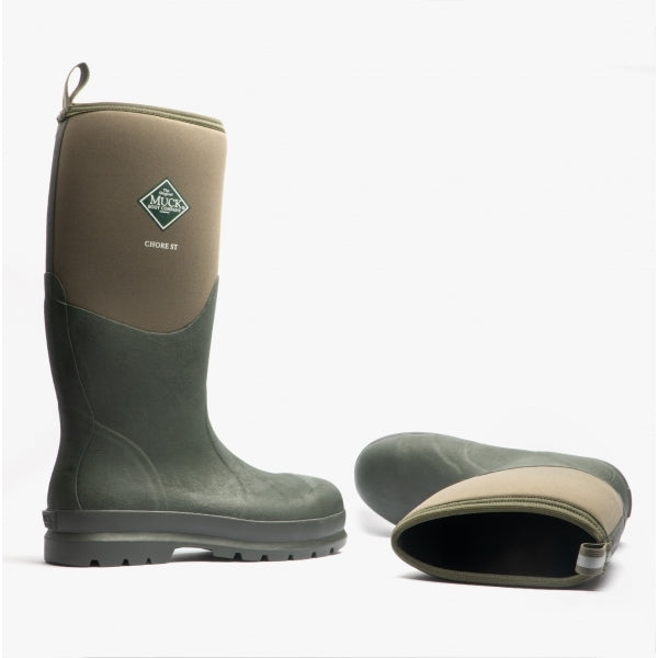 Muck Boots CHORE CLASSIC SAFETY Unisex Safety Rubber Wellington Boots Moss
