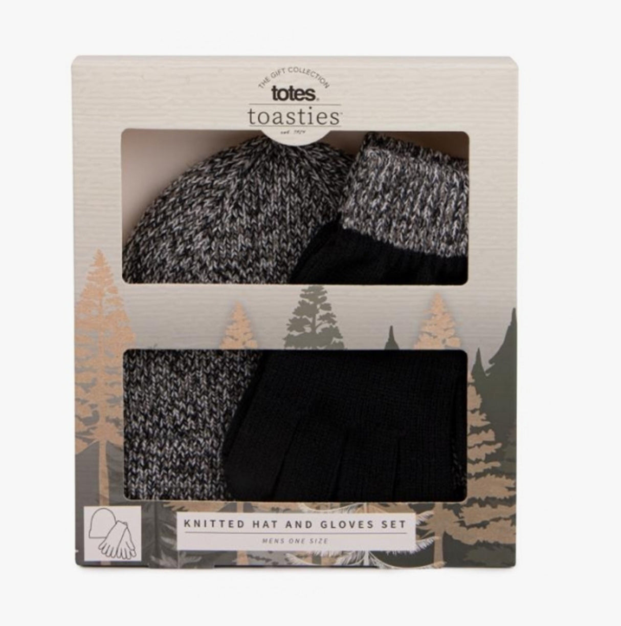 Totes Isotoner HAT AND GLOVE SET Grey