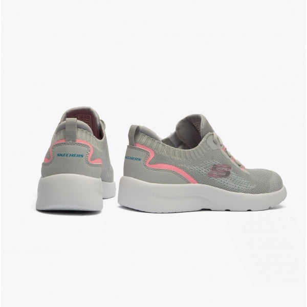 Skechers 149546/LGPK DYNAMIGHT 2.0-DAYTIME STRIDE Womens Trainers Light Grey/Pink