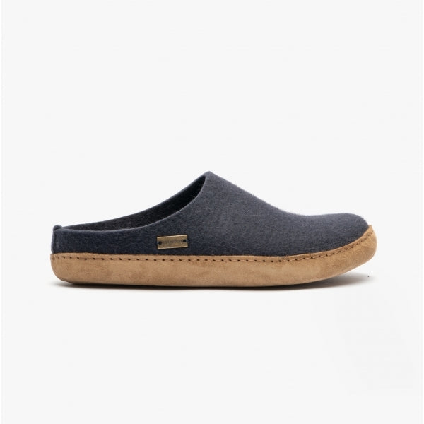 Haflinger EMIL'S TOFFEL Womens Wool Slippers Medium Blue