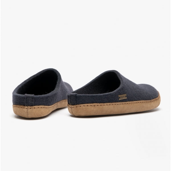 Haflinger EMIL'S TOFFEL Womens Wool Slippers Medium Blue