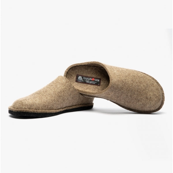 Haflinger SOFT Womens Wool Slippers Taupe