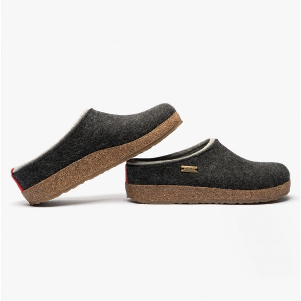 Haflinger KRIS Womens Wool Slippers Graphite
