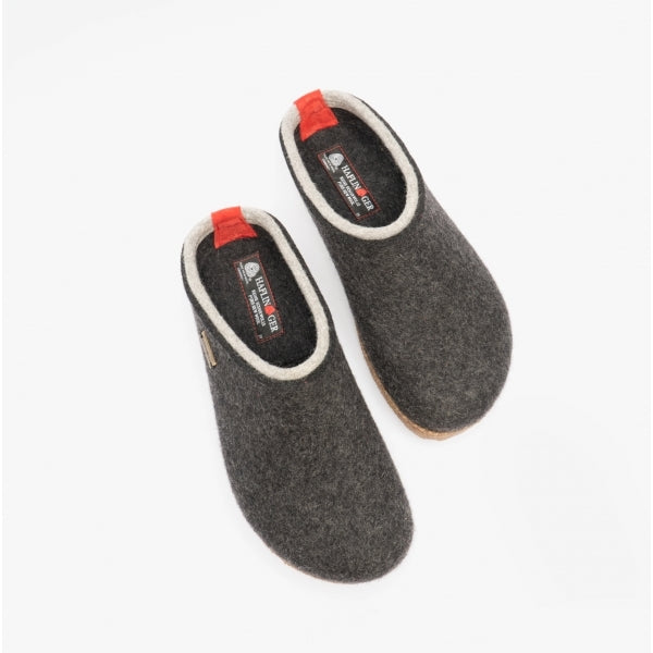 Haflinger KRIS Womens Wool Slippers Graphite