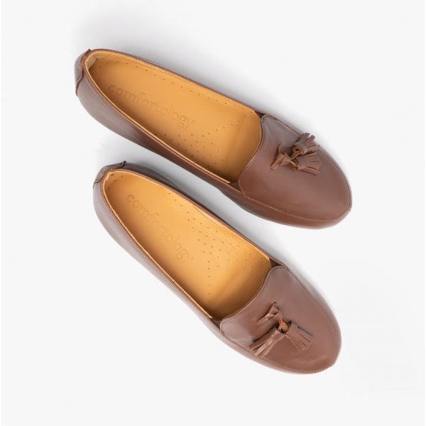 Comfortology CARME Womens Leather Shoes Cognac