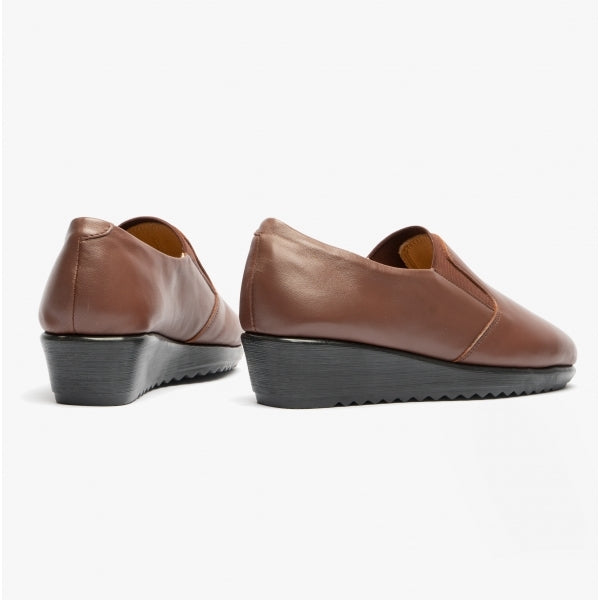 Comfortology BELINDA Womens Leather Shoes Cognac