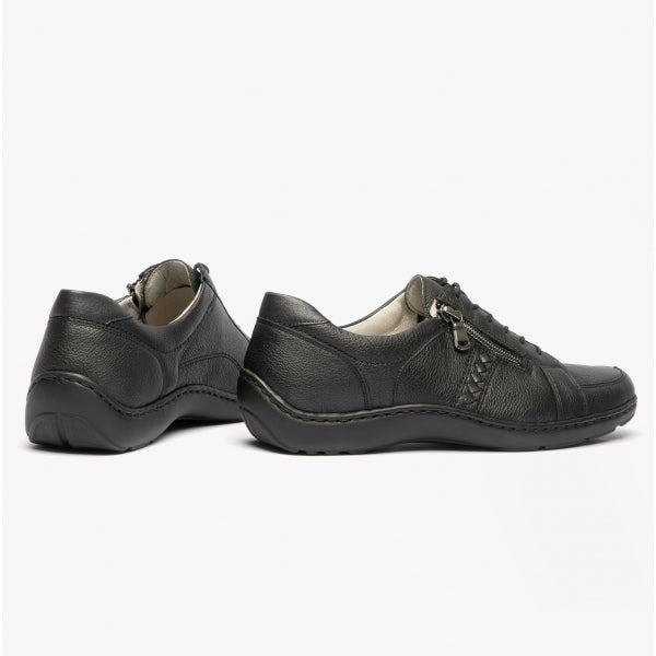 Waldlaufer HENNI 496054 Womens Leather Shoes Black