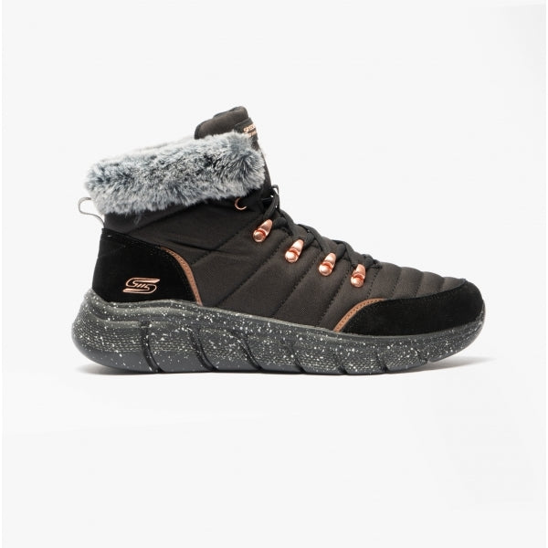 Skechers 117339/BBK BOBS B FLEX-JOLLY DARLING Womens Sneaker Boots Black