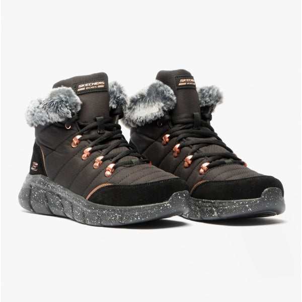 Skechers 117339/BBK BOBS B FLEX-JOLLY DARLING Womens Sneaker Boots Black