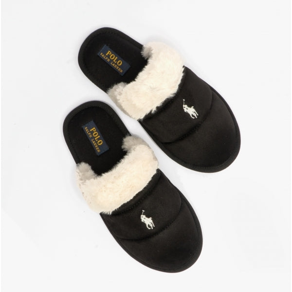 Polo Ralph Lauren KELCIE Womens Mule Slippers Black/White