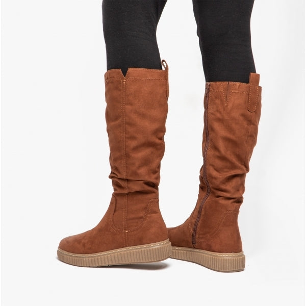 Jana 25660-29-305 Womens Knee-Length Boots Brown