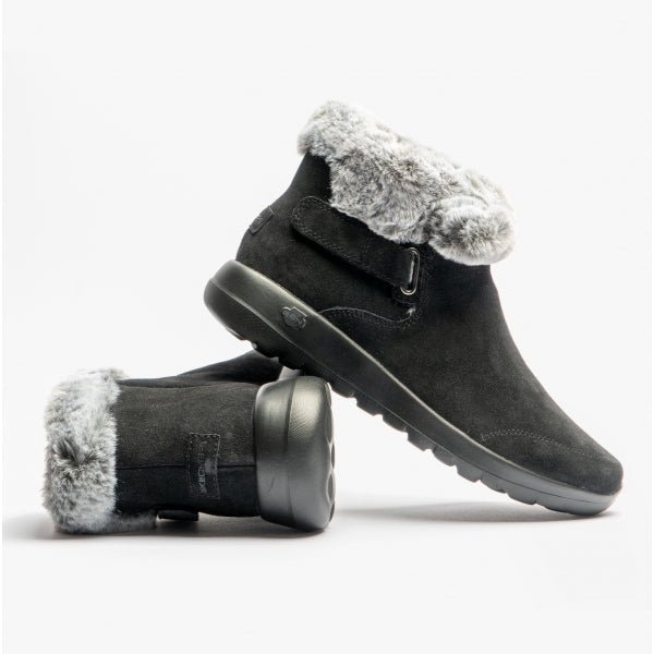 Skechers 144041/BKGY ON-THE-GO JOY-FIRST GLANCE Womens Suede Ankle Boots Black/Grey