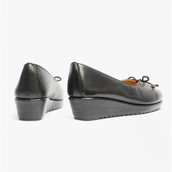 Comfortology DIONE Womens Leather Ballerina Shoes Black