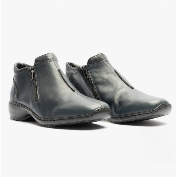 Rieker L3882-15 Womens Leather Boots Black