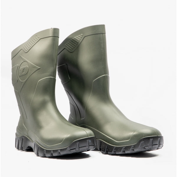Dunlop DEE Unisex Half Length Wellington Boots Green