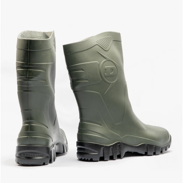 Dunlop DEE Unisex Half Length Wellington Boots Green