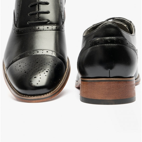 Goor FRANCIS Mens Oxford Lace Up Shoes Black