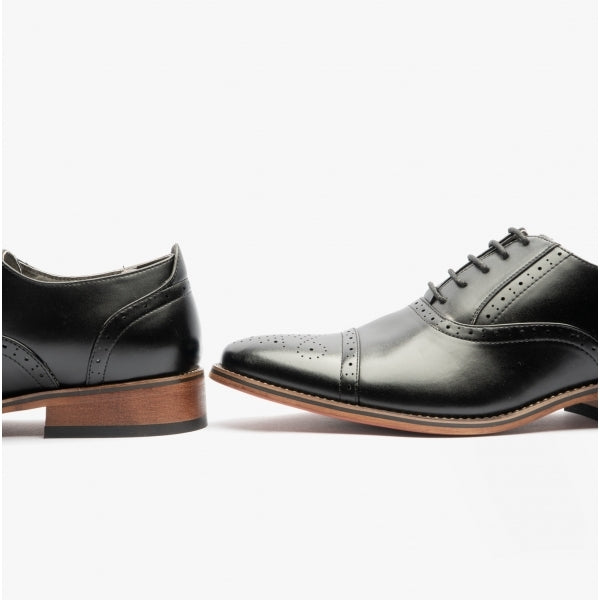 Goor FRANCIS Mens Oxford Lace Up Shoes Black