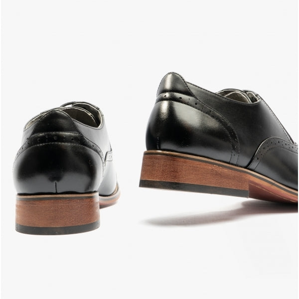 Goor FRANCIS Mens Oxford Lace Up Shoes Black