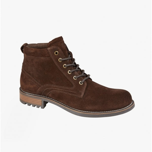 M975DBS Mens Suede Lace-Up Ankle Boots Brown
