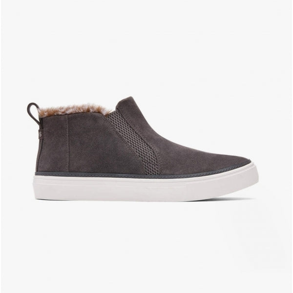 TOMS BRYCE Womens Suede Slip-On Boots Grey