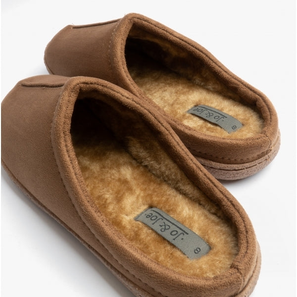 Jo & Joe CLIFF Mens Mule Slippers Cognac