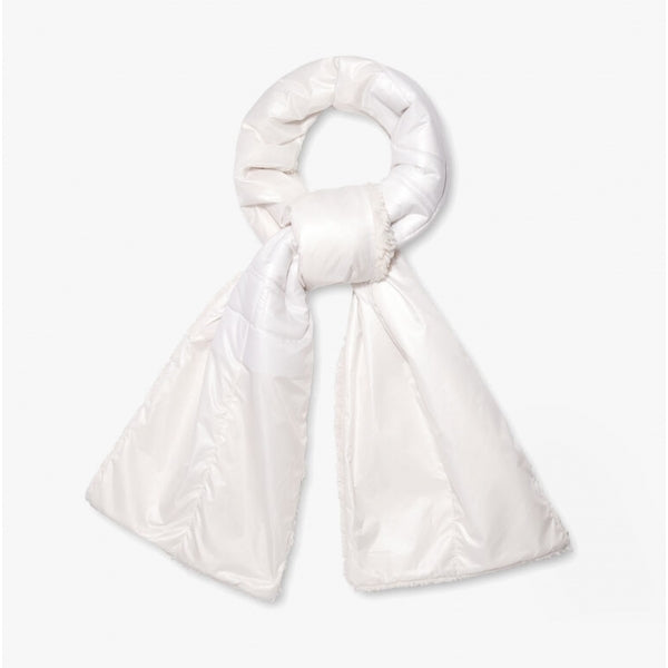 UGG NIMB AAND Womens Puffer Scarf Nimbus White