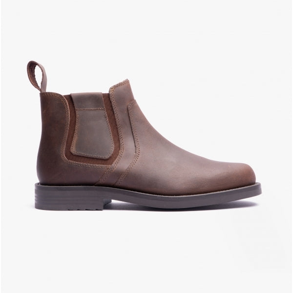Roamers ALEXANDER Mens Waxy Leather Chelsea Boots Brown