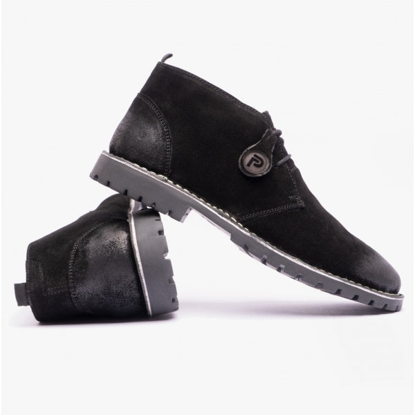 Popps COOPER Mens Desert Boots Black