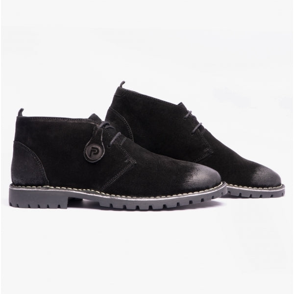 Popps COOPER Mens Desert Boots Black
