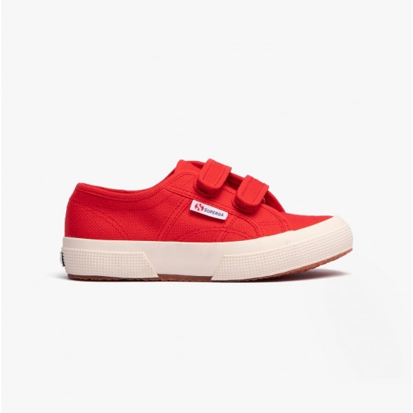Superga 2750 JSTRAP CLASSIC Kids Canvas Trainers Red