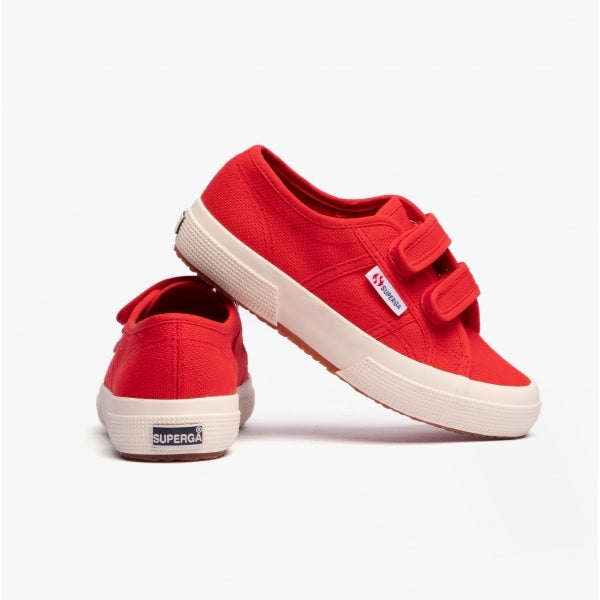 Superga 2750 JSTRAP CLASSIC Kids Canvas Trainers Red