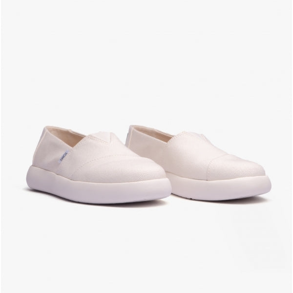 TOMS ALPARGATA MALLOW Womens Chunky Slip-On Espadrilles White