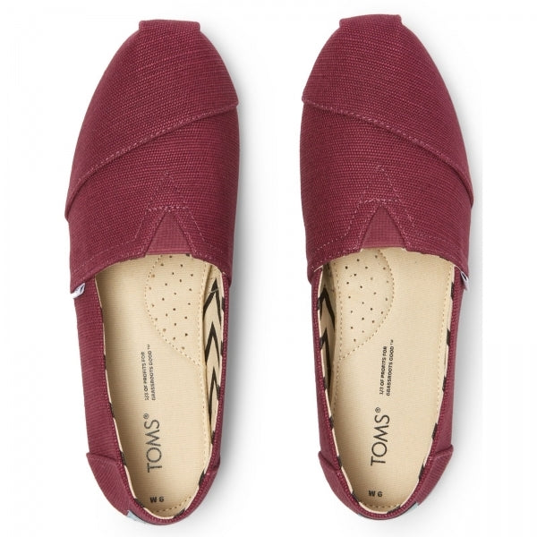 TOMS ALPARGATA Womens Slip-On Canvas Espadrilles Plum