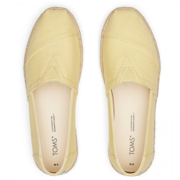 TOMS ALPARGATA ROPE Womens Slip-On Canvas Espadrilles Yellow