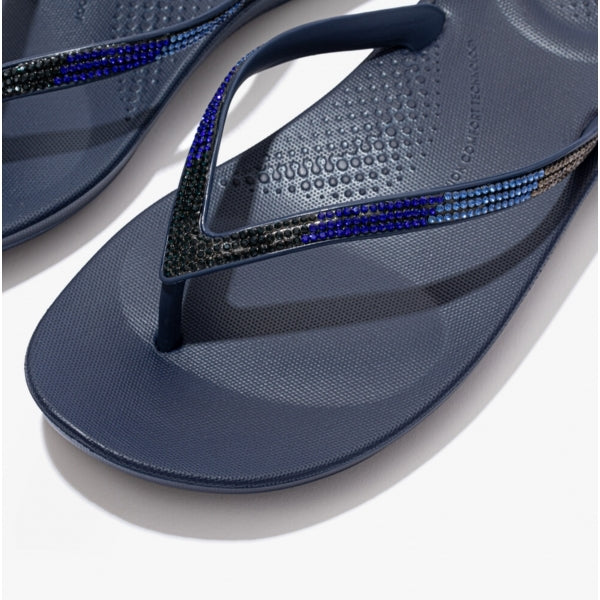 FitFlop iQUSHION OMBRE SPARKLE Womens Flip-Flops Midnight Navy