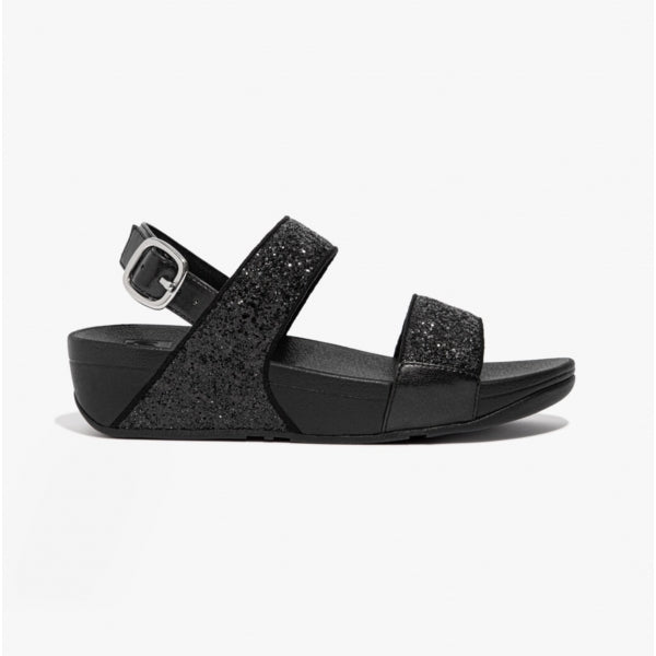 FitFlop LULU GLITTER Womens Back-Strap Sandals Black Glitter