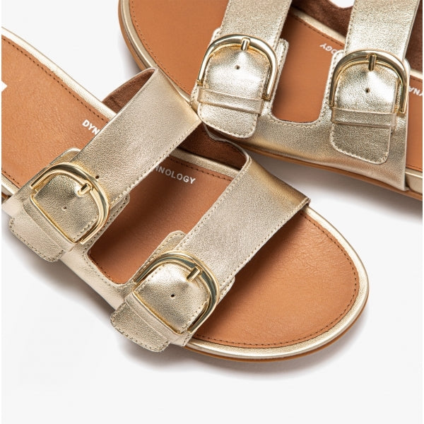 FitFlop GRACIE Womens Strappy Buckle Sliders Platino