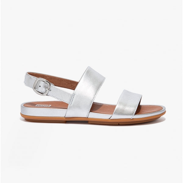 FitFlop GRACIE Womens Strappy Buckle Sandals Silver