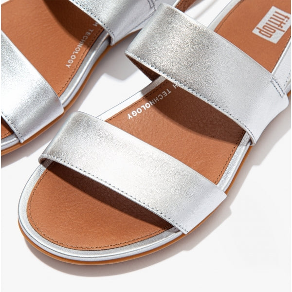 FitFlop GRACIE Womens Strappy Buckle Sandals Silver
