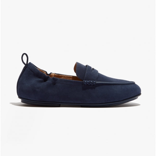 FitFlop ALLEGRO Womens Suede Penny Loafers Midnight Navy