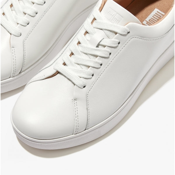 FitFlop RALLY Womens Metallic Backtab Trainers Urban White/Silver